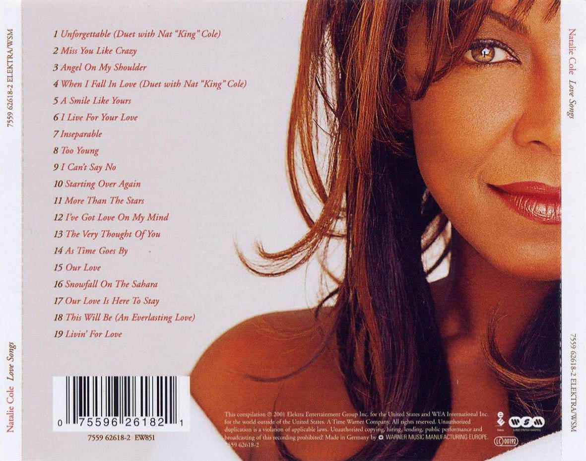 Natalie Cole Love Songs : Back | CD Covers | Cover Century | Over